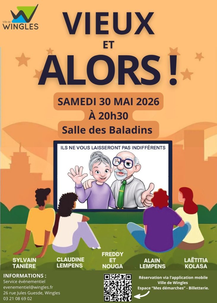 Théâtre : Vieux et Alors ! Le samedi 30 mai à 20h30 à la salle des Baladins.