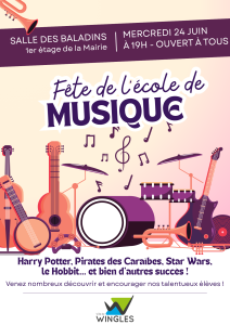 Fête de l&rsquo;école de musique – 24 juin